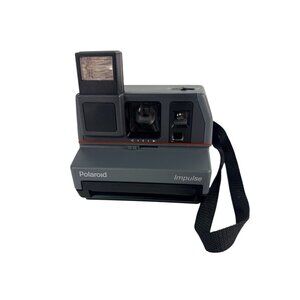 Vintage Polaroid Impulse Instant Film Camera Gray Built-In Flash 600 Plus Film